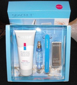 Seacret Dead Sea 4 Pc Nail Care Kit w/ Kiwi Lotion Collection Big Gift Set