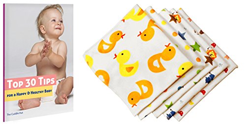 Baby Bandana Drool Bibs - Absorbent Cotton for Boys & Girls - Unisex Gift 5 Pack