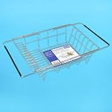 Expandable Over Sink Dish Drainer Drying Rack - Chrome by House Ware