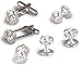 Neil Allyn Silver Love Knot Cufflink and Stud set
