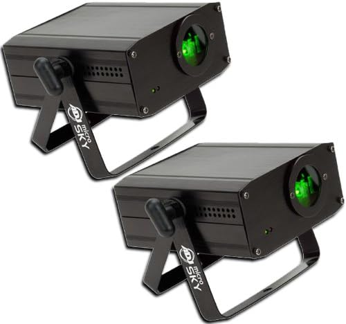 ADJ American DJ (2) Micro Sky Mini Liquid Sky Lasers DJ Club Lights (Astro Bundle Package)