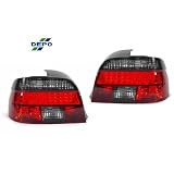 A Pair of Depo Red and Smoke Lense LED Tail Lights - BMW 5-Series E39 4DR 1997-2000 by Depo
