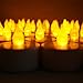 Bluedot Trading Flameless Battery-Powered LED Tealight Flickering Candles for Wedding Table Decoration, Parties, Restaurant Ambience, (Amber), 1-Dozen Pack (12 Pieces)