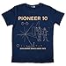 Hank Player 'NASA Pioneer 10' Men's T-Shirt
