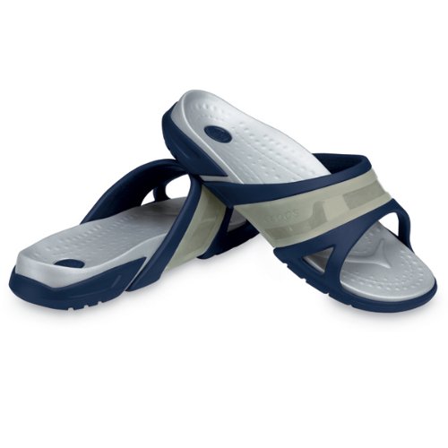 Crocs Men's / Women's Prepair Slide Sandals, NAVY/SILVER, M13 M/B-D