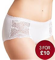 No VPL Cotton & Lace Low Rise Shorts