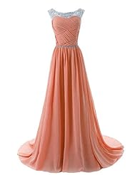 Sexy Full Length Chiffon Beaded Evening Dress/Prom Dress/Party Dress 