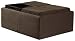 Homelegance Contemporary Storage Ottoman with Four Flip Top Tray Inserts, Mocha Microfiber
