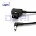 DRRI D-Tap Male to Right Angle DC 2.5mm / 2.1mm Cable for DSLR Rig Power V-Mount Anton Battery