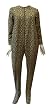 Brown Leopard Fleece Onesie Footie Pajama for women