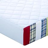 Bacati - Boys Stripes and Plaids Quilted Changing Pad Cover