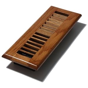 Decor Grates WL310-M 3-Inch by 10-Inch Wood Louver Floor Register, Medium Oak