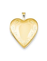 14K Gold Filled Heart Locket Pendant Jewelry 26mm