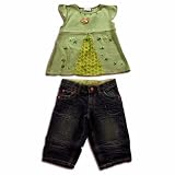 Mish - Toddler Girls Cap Sleeve Jean Capri Set,... by Mish Mish