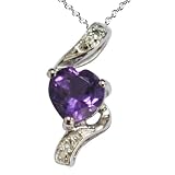 Amethyst Pendant In Sterling Silver With 18" Chain (1 CT)