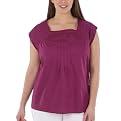 Merona Plus Pink Pintucked Woven Top - 2