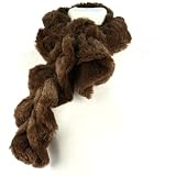 Super Soft Winter Faux Fake Animal Fur Furry Fuzzy Winter Scarf Neckwarmer Brown