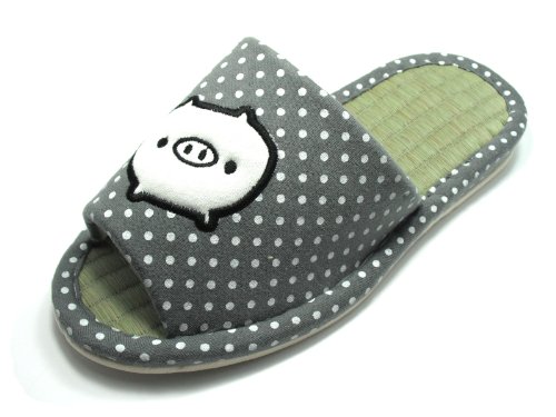 KNP26032T/Indoor Bamboo Breathable Slippers With Baby Piggy Available Four Sizes and Two Colors