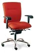 Izzy Zachary, Synchro Tilt, Full Back Chair (Black Fabric)