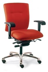 Izzy Zachary, Synchro Tilt, Full Back Chair (Black Fabric)