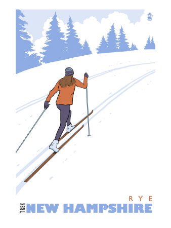 Cross Country Skier, Rye, New Hampshire