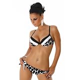 Heißer PushUp - Bikini mit Punkten (HS0304) in schwarz - weiß