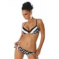 Hei�er PushUp - Bikini mit Punkten (HS0304) in schwarz - wei� oder braun - beige