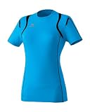 ERIMA Damen Athletic T-Shirt Running, curacao/schwarz, 36