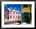 Colorful Loyalist Home, Governor's Harbour, Eleuthera Island, Bahamas Framed Art Poster Print by Greg Johnston, 31x25