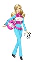 Barbie R4230-0 - Ich wäre gern Rennfahrerin, mit Helm und Trophäe