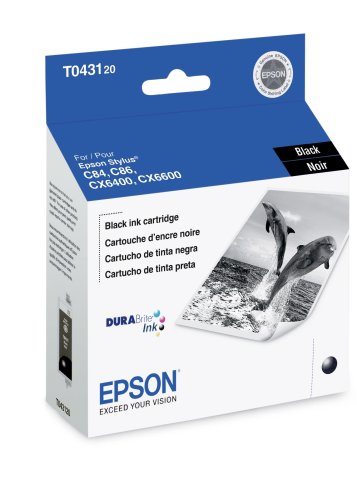 Epson Dura-Brite STYLUS C84/C86/CX6400/CX6600 High-Capacity Black Ink Cartridge (T043120)