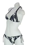Gray Camoufalge Halter Top & Tie Side Bottom Bikini Set