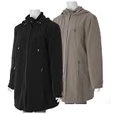 Jones New York Plus Size Faux Silk Hooded Jacket