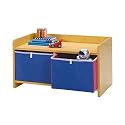 Childrens Play Table and 2 Childs Storage Boxes Furniture Set Beech Wood Style