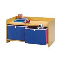 Childrens Play Table and 2 Childs Storage Boxes Furniture Set Beech Wood Style