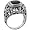 Sterling Silver Princess Cut Onyx Viive Signet Ring