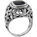 Sterling Silver Princess Cut Onyx Viive Signet Ring