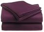 Pike Street Fleece King Sheet Set, Plum