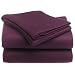 Pike Street Fleece Full Sheet Set, Plum