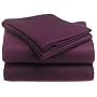 Pike Street Fleece Queen Sheet Set, Plum