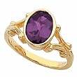 14K Yellow Gold Amethyst Ring