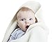 LANACare Organic Merino Wool Baby Blanket, Natural White with Lace Edge