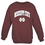 Mississippi State Bulldogs NCAA Team Name & Logo Fleece Crew Sweatshirt
