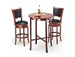 29"h Chelsea Cherry Finish High Back Swivel By Acme Frniture