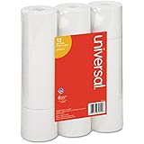 Adding Machine/Calculator Roll, 2-1/4"x150 ft White 12/Pack, UNV35715