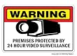 SECURITY SURVEILLANCE SIGNS ~Sign~burglar video warning