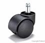 Rolland Office Chair Caster Wheel OEM Replacement - Stem Diameter: 11mm, Stem Length: 22mm - 5 Unit/Pack