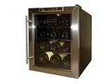 Vinotemp Vt-12teds 12 Bottle Thermoelectric Wine Cooler - Glass Door / Black Cabinet