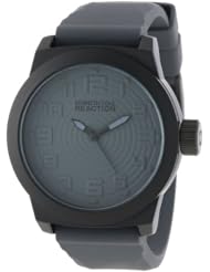 Kenneth Cole REACTION Unisex RK1308 Street Grey Case and Silicone Strap Grey Dial Watch