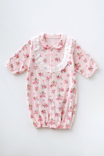 (チャックル) chuckle *Sweetgirl*たっぷりレース お花姫orいちご姫ドレス&カバーオール ピンク 50-60cm P5383-00-20